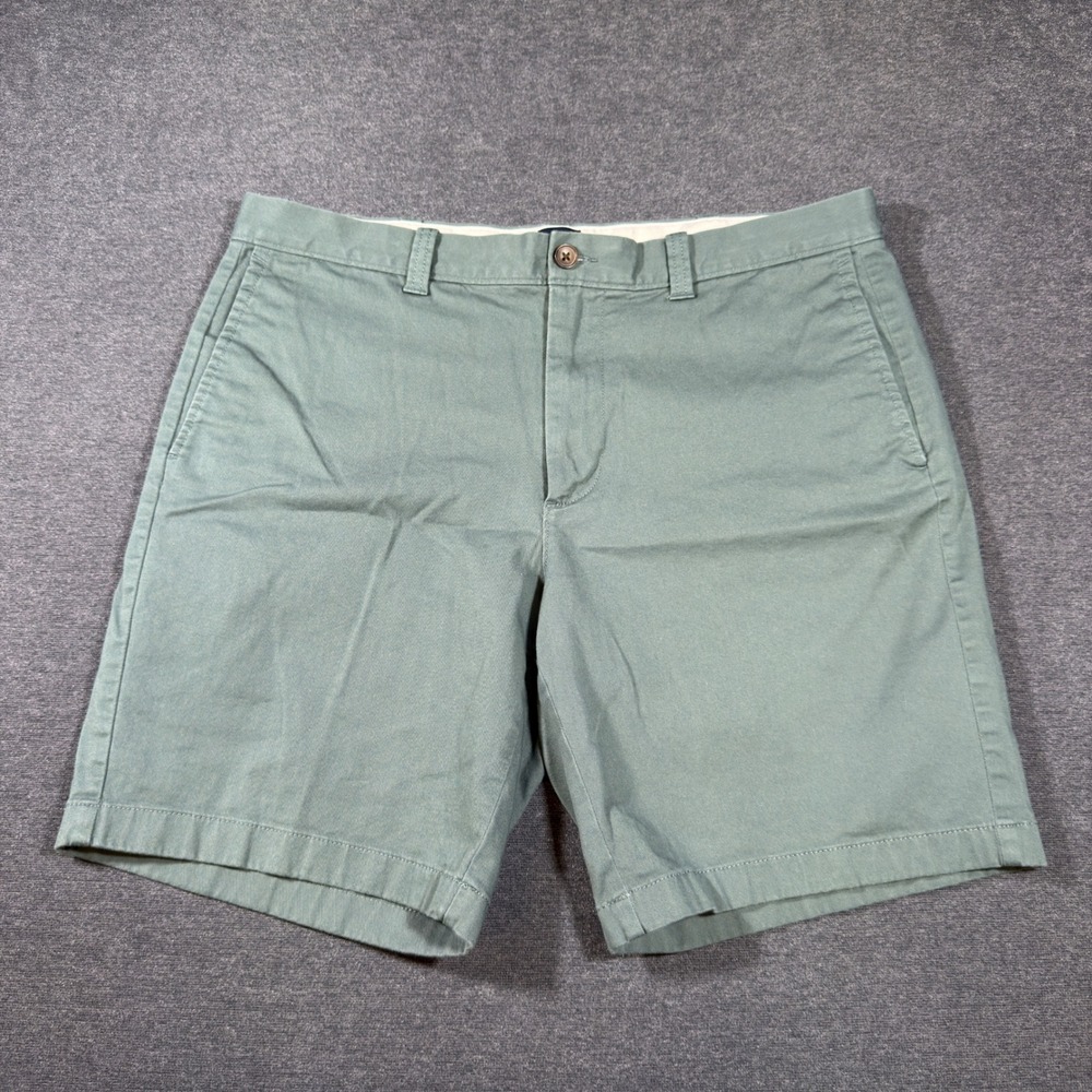 J.Crew‎ Chino Shorts Mens 36 Green 9" Inseam Stretch Cotton Casual Summer Preppy